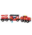 BRIO Rescue Firefighting Train - 24,2 cm - 4 pcs - Red 33844