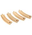 BRIO Long Curved Tracks - 4 pcs - Wood 33342