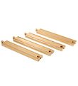 BRIO World Long Straight Tracks - 4 pcs - Wood 33341