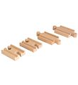 Rails droits BRIO World - 4 Parties - Mini - Bois 33393