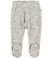 Joha Leggings w. Footies - Grey Melange