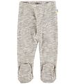 Joha Leggings w. Footies - Melange Grey