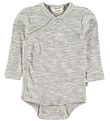 Joha Wrap Body l/s - Grey Melange