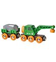 BRIO World Clever Crane Wagon - Green 33698