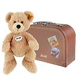 Steiff Soft Toy in Suitcase - Fynn - 28 cm - Beige