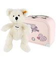 Steiff Soft Toy in Suitcase - Lotte - 28 cm - White