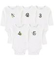 Fixoni Bodysuit l/s - 5-pack - White