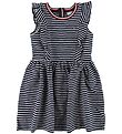 Tommy Hilfiger Dress - Navy/White Striped w. Ruffles