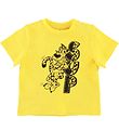 Stella McCartney Kids T-shirt - Yellow w. Leopard