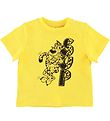 Stella McCartney Kids Stuttermabolur - Gult M. Leopard