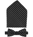 Grunt Bow Tie w. Handkerchief - Black/White