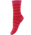 Melton Socks - Red/Pink Striped