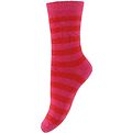 Melton Chaussettes - Rouge/Rose  Rayures