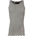 Rosemunde Top - Longue - Soie/Coton - Gris Chin