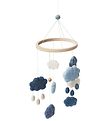 Sebra Baby Mobile - Felted - Denim Blue