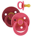 Bibs Colour Dummies - Size 2 - 2-pack - Coral & Ruby