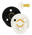 BIBS Colour Pacifiers - Size 1 - 2-Pack - Round - Black/White