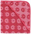 Smfolk Hooded Towel - Sea Pink w. Apples