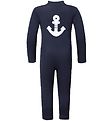 Petit Crabe Coverall Swimsuit - Lou - UV50+ - Navy w. Anchor
