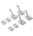 BabyDan Child Proof Lock - Cabinet Catch - 4 pcs. - White