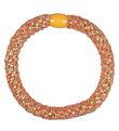 Kknekki Hair Tie - Coral/Gold Velour w. Glitter