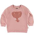 DYR Sweatshirt - DIER Blaasbalg - Rose Glow m. Olifant/Glitter