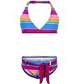 Color Kids Bikini - Tippe - UV40+ - Berry w. Stripes