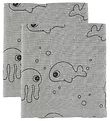 Done By Deer Muslin Cloth - 70x70 - 2-pack - Sea Friends - Grey