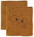 Done By Deer Muslin Cloth - 70x70 - 2-pack - Sea Friends - Musta