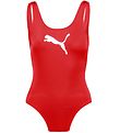 Puma Maillot de Bain - UV50+ - Rouge av. Logo