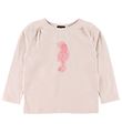 Mini Q Ture Long sleeve Top- Anelle - Rose w. Cat