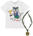 Kenzo T-Shirt - Exclusive Edition - Wei/Blau m. Medaille