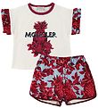 Moncler Sæt - T-shirt/Shorts - Completo - Ivory/Blue