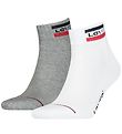 Levis Sneaker-Socken - 2er-Pack - Mid Cut - Grau/Weiß