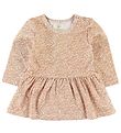 Gro Dress - Bell - White/Caramel w. Leaves