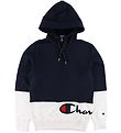 Champion Fashion Hoodie - Half Zip - Navy/White