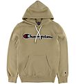 Champion Fashion Sweat  Capuche - Khaki av. Logo