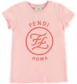 Fendi T-Shirt - Pink m. Logo
