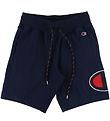 Champion Fashion Shortsit - Bermuda - Laivastonsininen, Logo