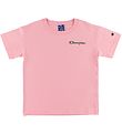 Champion T-shirt - Rosa m. Logo