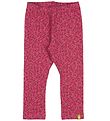 Danefæ Leggings - Andrea - Pink w. Flowers