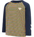 Hummel Long Sleeve Top - hmlStanton - Yellow/Navy