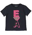 Emporio Armani Stuttermabolur - Dökkblátt M. Bleikt/Gull
