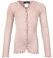 Rosemunde Cardigan - Silk/Cotton - Rib - Vintage Powder