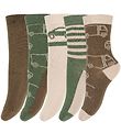 Minymo Socken - 5er-Pack - Cocoa Brown