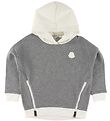 Moncler Hoodie - Grey Melange/White
