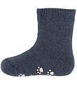 Joha Chaussettes - Laine - Bleu av. Anti-Slip