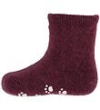 Joha Socken - Wolle - Lila m. Anti-slip