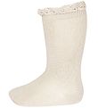Condor Kniestrümpfe m. Spitze - Beige