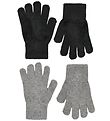 CeLaVi Gants - Laine/Nylon - 2 Pack - Noir/Gris Chin